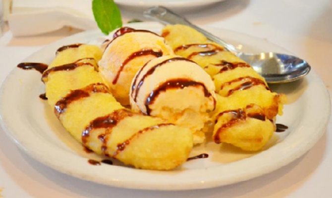 Блюдо из бананов